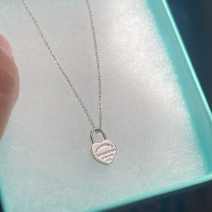 Retired Mini Return to Tiffany Heart Lock Charm